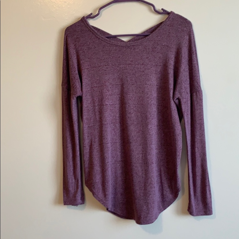 Long Sleeve Top with Crisscross Back